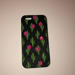 iPhone cactus and flowers case
